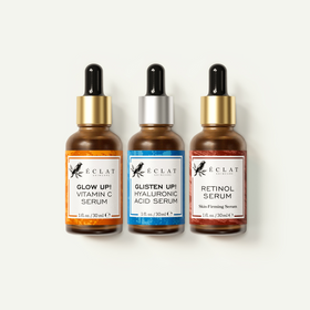 Vitamin C, Retinol, Hyaluronic Acid - 3 Pack Face Care Set - Eclat